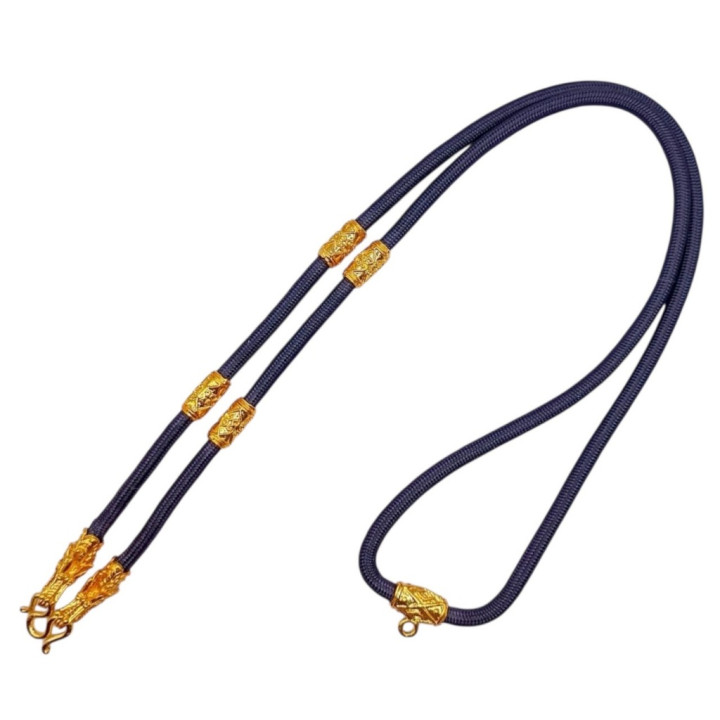 Dragon Head Amulet Necklace Gold Plated 24