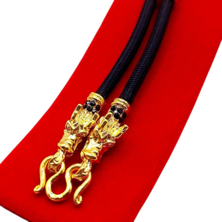 Dragon Head Rope Necklace for Amulet 24 inch