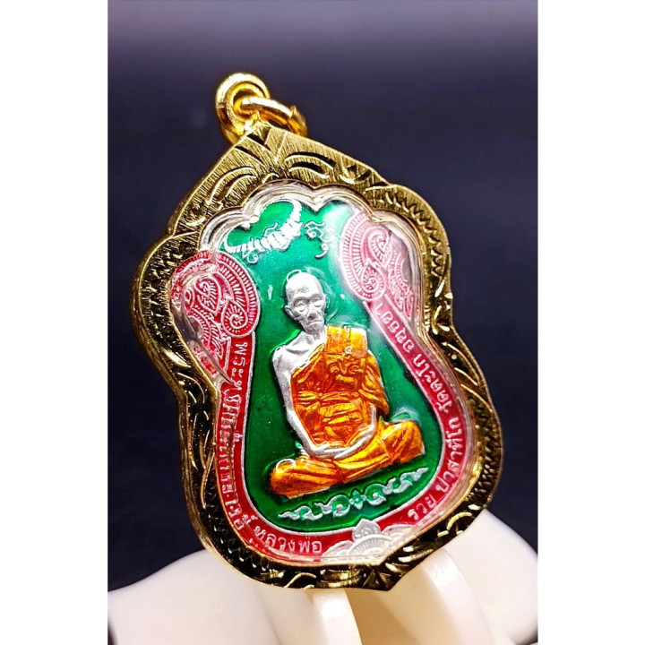 Luang Por Ruay Sema Amulet Wat Tako Green Enamel