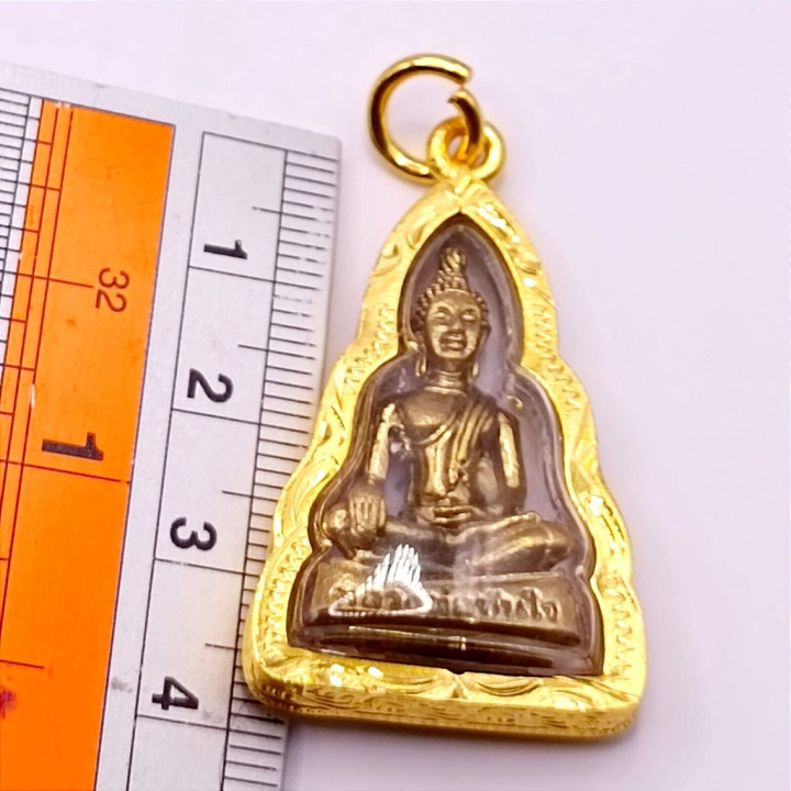Luang Por Tan Jai Buddha Amulet Gold Plated