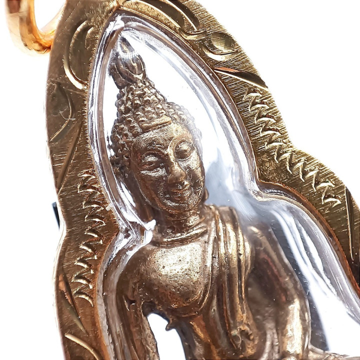 Luang Por Tan Jai Buddha Amulet Gold Plated