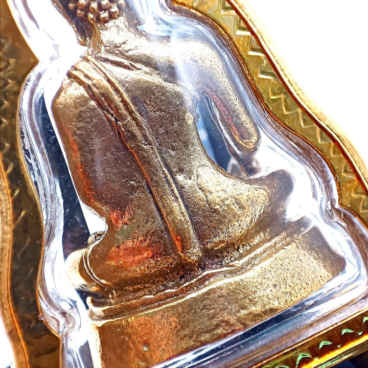 Luang Por Tan Jai Buddha Amulet Gold Plated