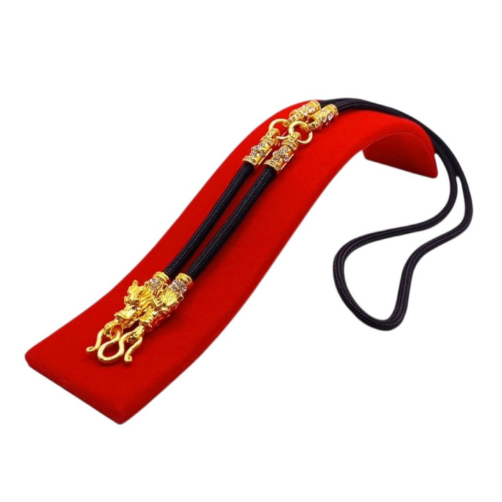 Dragon Head Amulet Necklace 24K Gold Plated