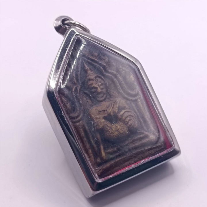 Khun Paen Buddha Amulet Stainless Steel Pendant