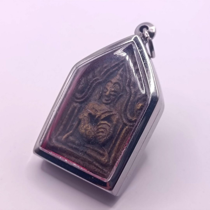 Khun Paen Buddha Amulet Stainless Steel Pendant