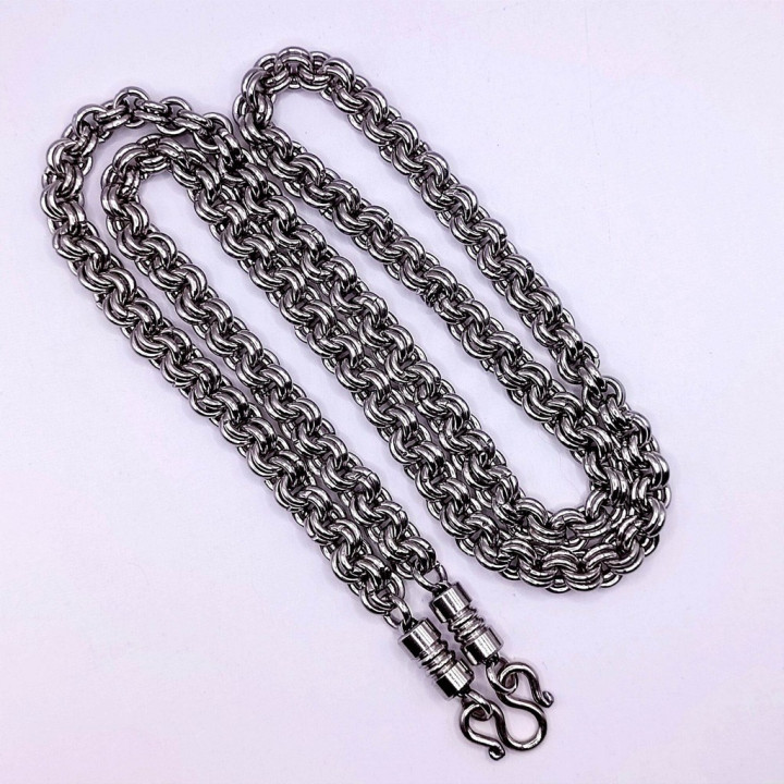 Stainless Steel Amulet Necklace 6mm 28 Inch