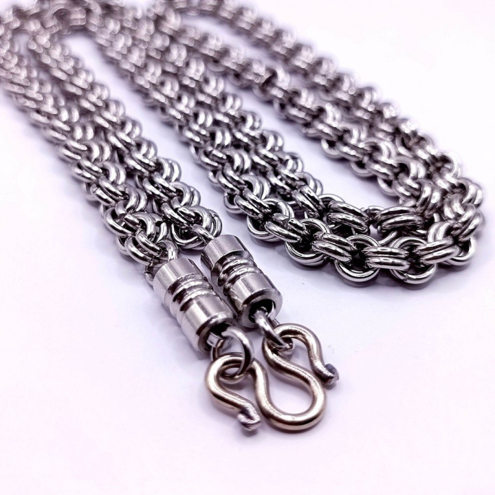 Stainless Steel Amulet Necklace 6mm 28 Inch
