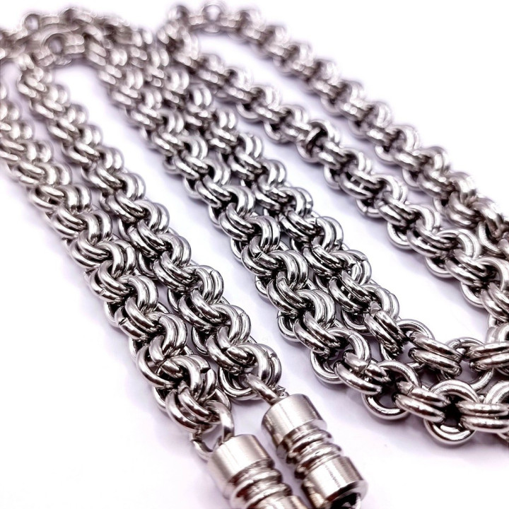 Stainless Steel Amulet Necklace 6mm 28 Inch