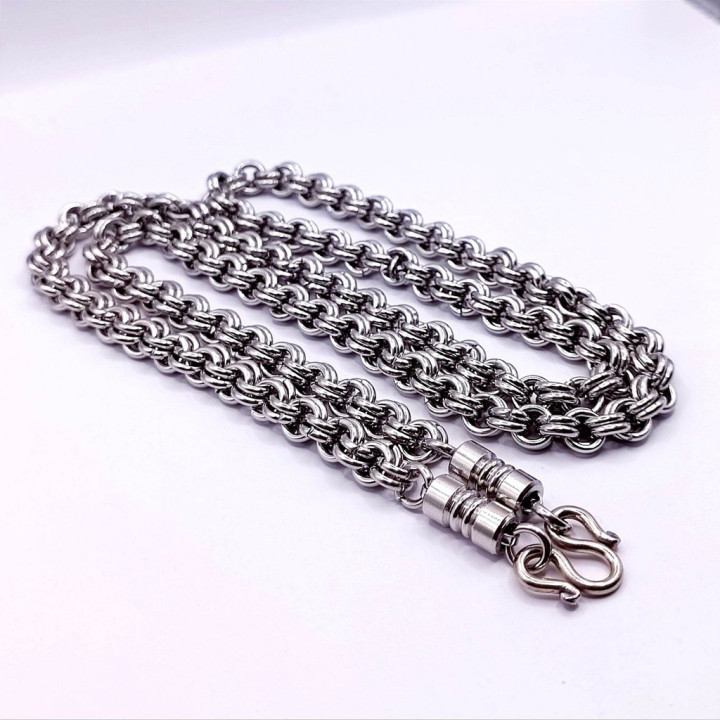 Stainless Steel Amulet Necklace 6mm 28 Inch