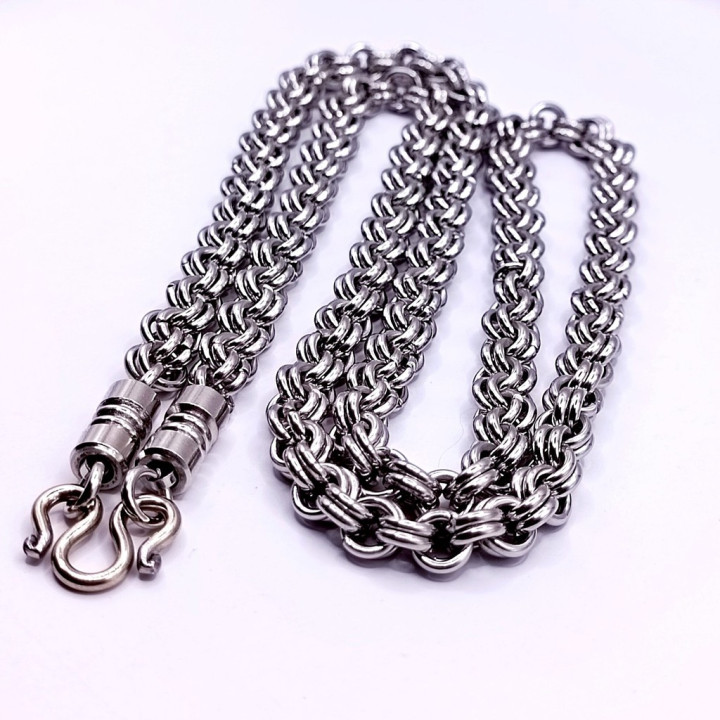 Stainless Steel Amulet Necklace 6mm 28 Inch