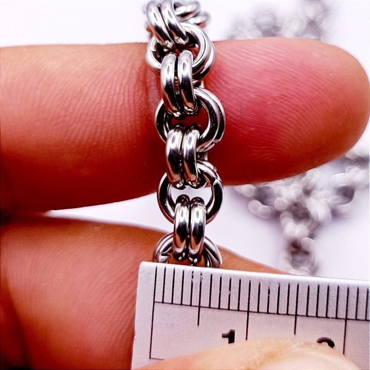 Stainless Steel Amulet Necklace 6mm 28 Inch