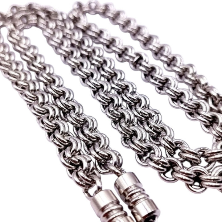 Stainless Steel Amulet Necklace 6mm 28 Inch