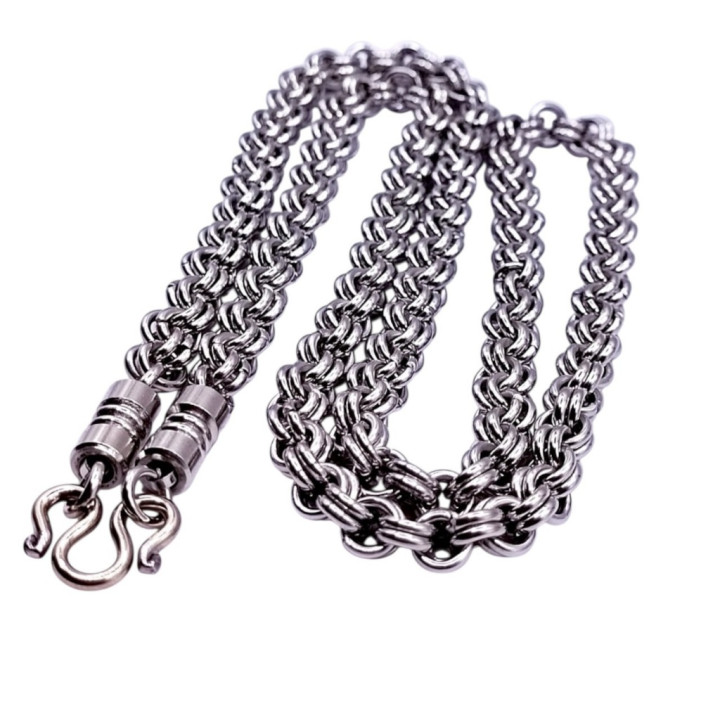 Stainless Steel Amulet Necklace 6mm 28 Inch