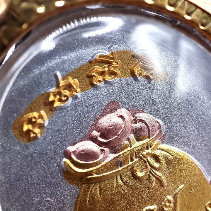 Luang Por Toh Wat In Amulet Gold Plated Pendant
