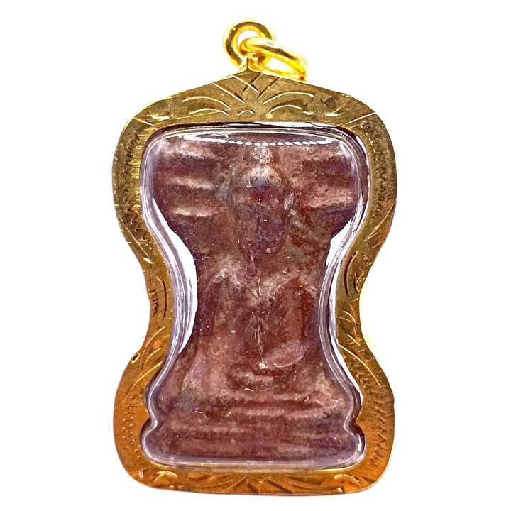 Phra Mahesuan Amulet Red Rust Tin Alloy
