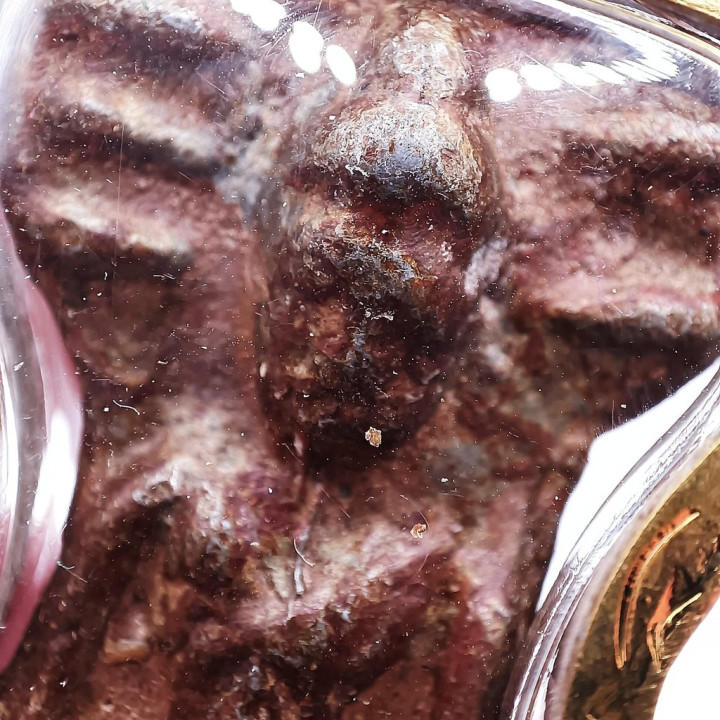 Phra Mahesuan Amulet Red Rust Tin Alloy