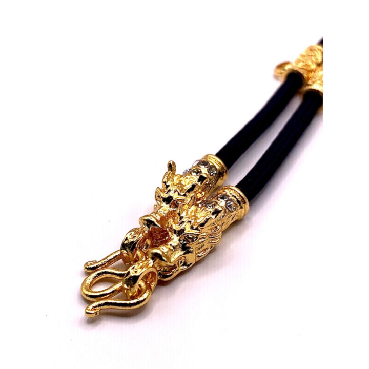 Dragon Head 24K Gold Plated Rope Necklace