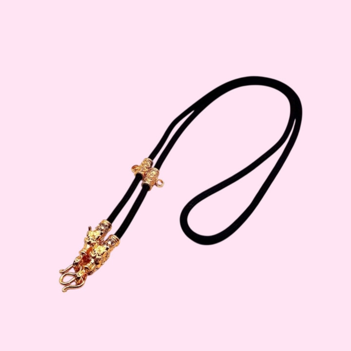 Dragon Head 24K Gold Plated Rope Necklace