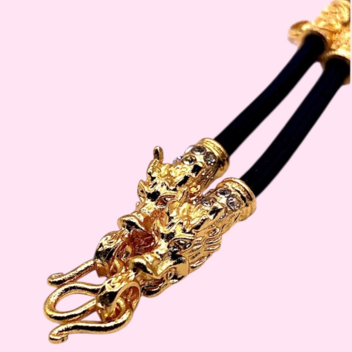 Dragon Head 24K Gold Plated Rope Necklace