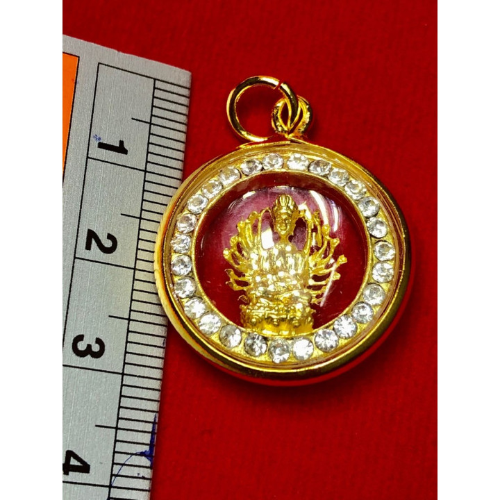 Kuan Yin Thousand Arms 24K Gold Plated Pendant