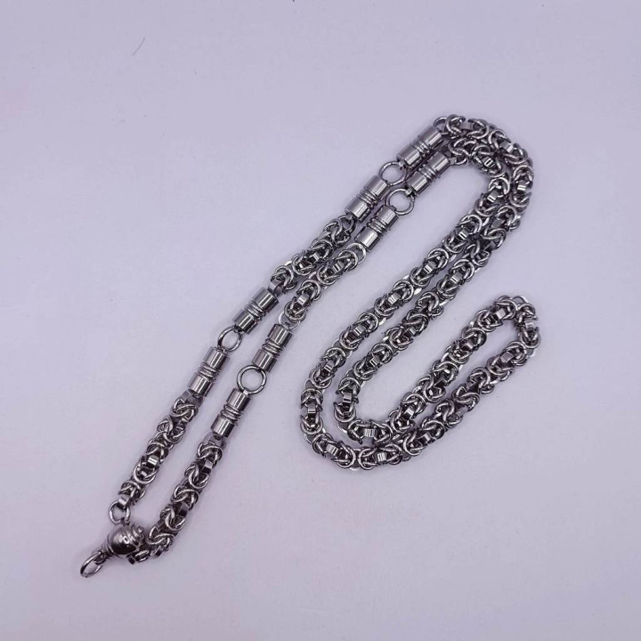 Stainless Steel 5-Amulet Necklace for Men