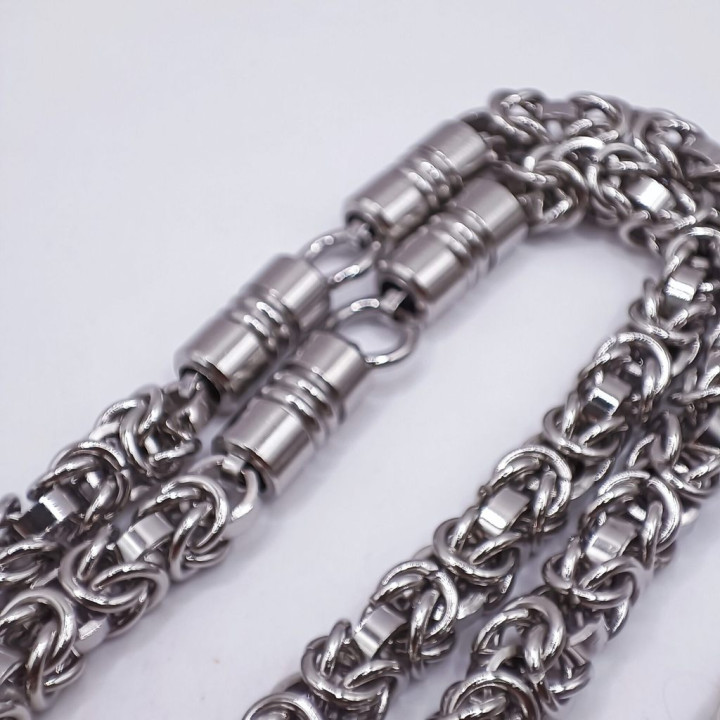 Stainless Steel 5-Amulet Necklace for Men