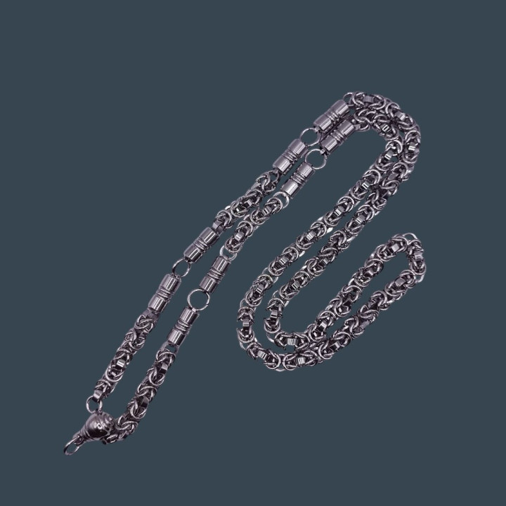 Stainless Steel 5-Amulet Necklace for Men