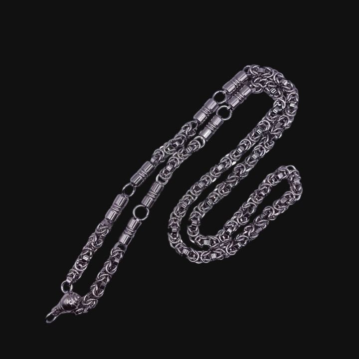 Stainless Steel 5-Amulet Necklace for Men
