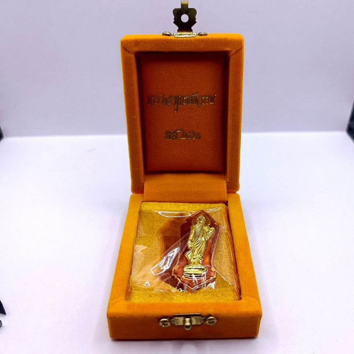 25th Century Buddha Amulet Copper Gold Mask BE 2500