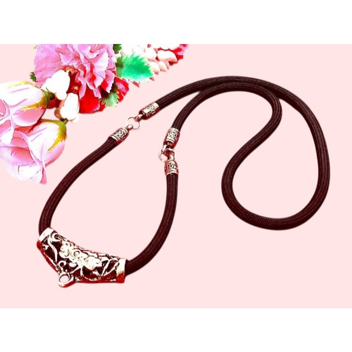 Stainless Steel Amulet Necklace 24 inch