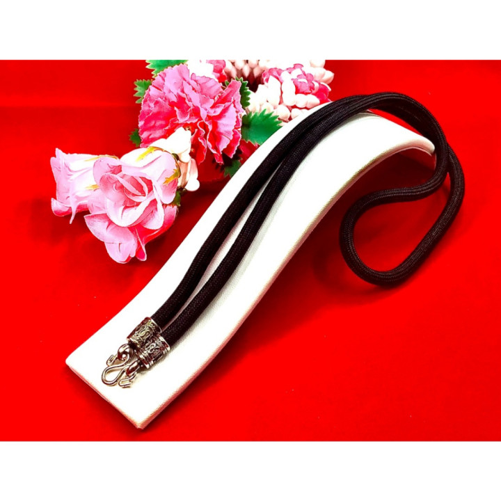 Rope Cord Necklace Blackened Stainless Steel