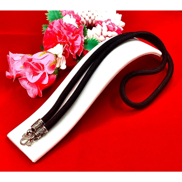 Rope Cord Necklace Blackened Stainless Steel