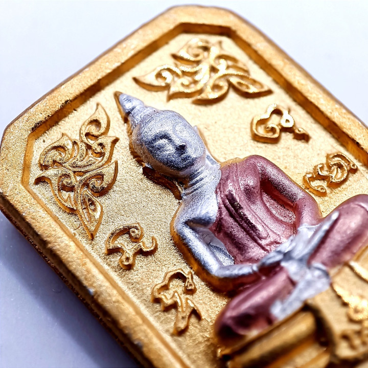 Luang Por Sothorn Buddha Amulet 3K Gold Plated