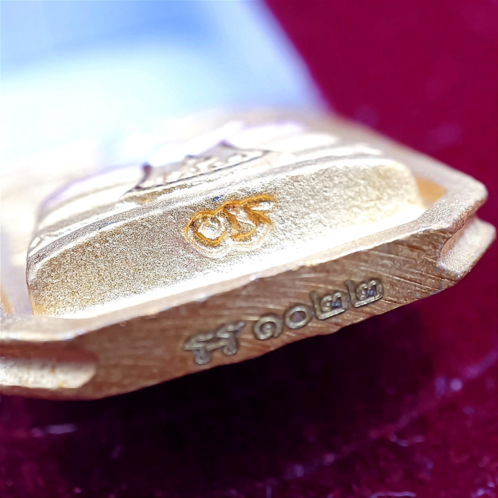 Luang Por Sothorn Buddha Amulet 3K Gold Plated
