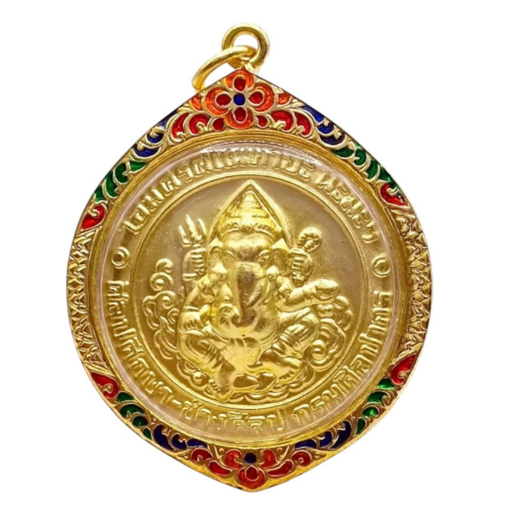 Ganesha Amulet Pendant Micron Gold Plated
