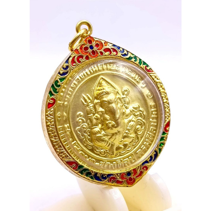 Ganesha Amulet Pendant Micron Gold Plated
