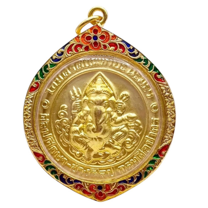 Ganesha Amulet Pendant Micron Gold Plated