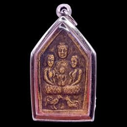 Khun Paen Amulet Pendant with Kuman Thong