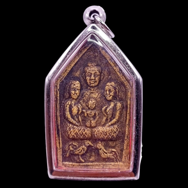 Khun Paen Amulet Pendant with Kuman Thong