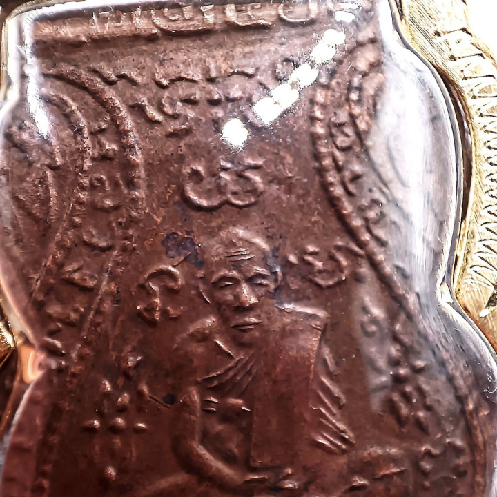 Luang Por Klan Monk Amulet Pendant 2469 BE