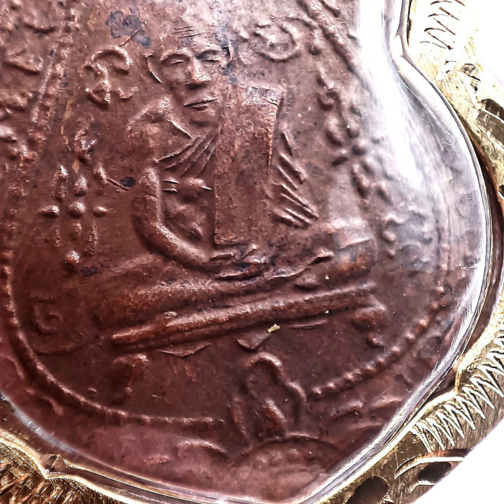 Luang Por Klan Monk Amulet Pendant 2469 BE