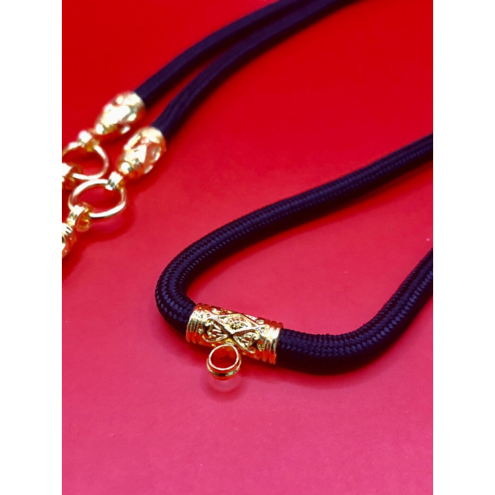 Dragon Head Gold Plated Rope Amulet Necklace