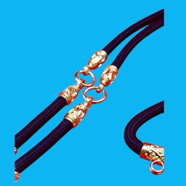 Dragon Head Gold Plated Rope Amulet Necklace