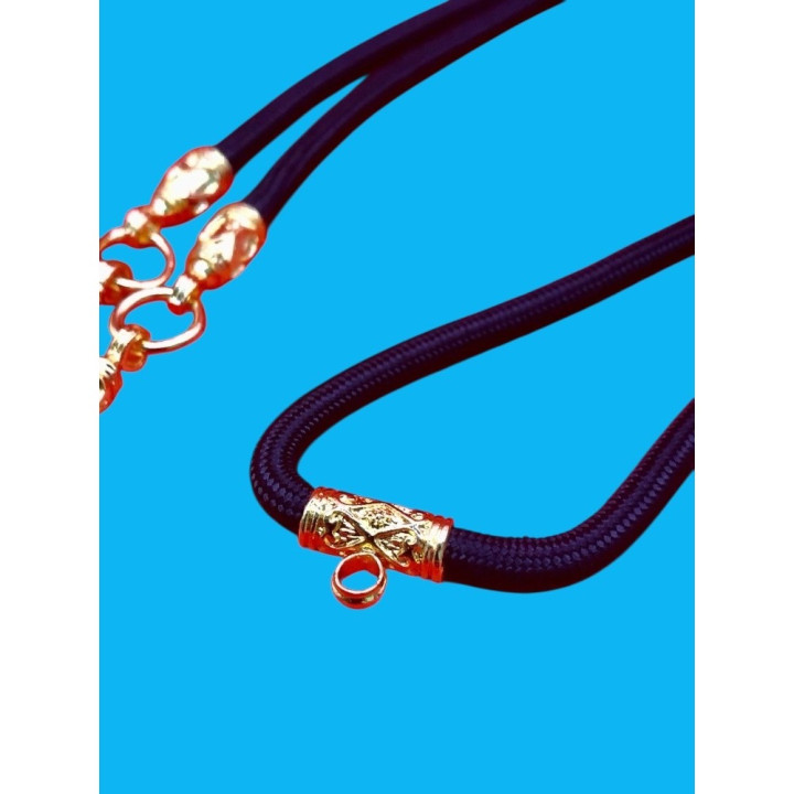 Dragon Head Gold Plated Rope Amulet Necklace