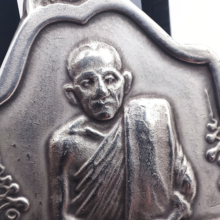 Luang Por Guay Hanuman Back Silver Amulet