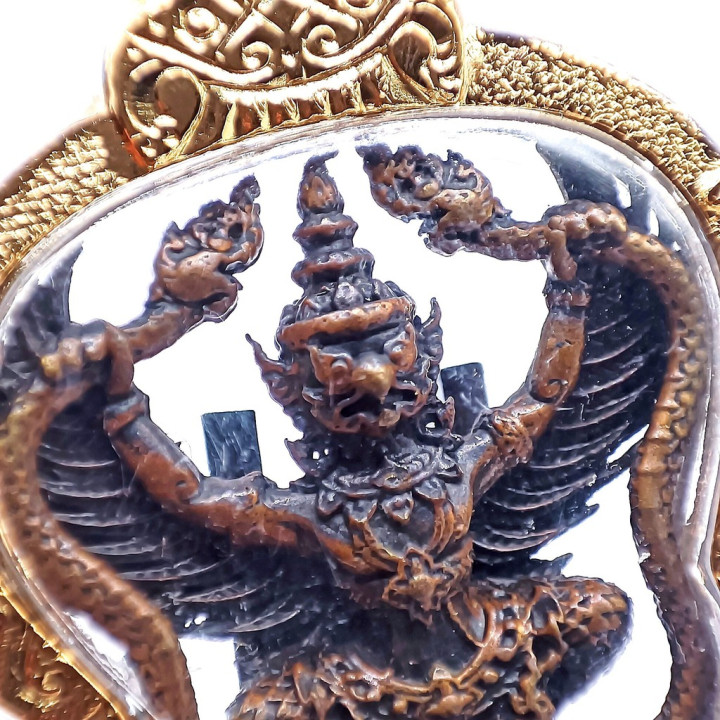 Garuda Phaya Krut Luang Por Phat Copper Amulet