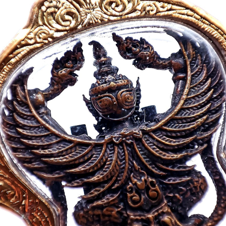 Garuda Phaya Krut Luang Por Phat Copper Amulet