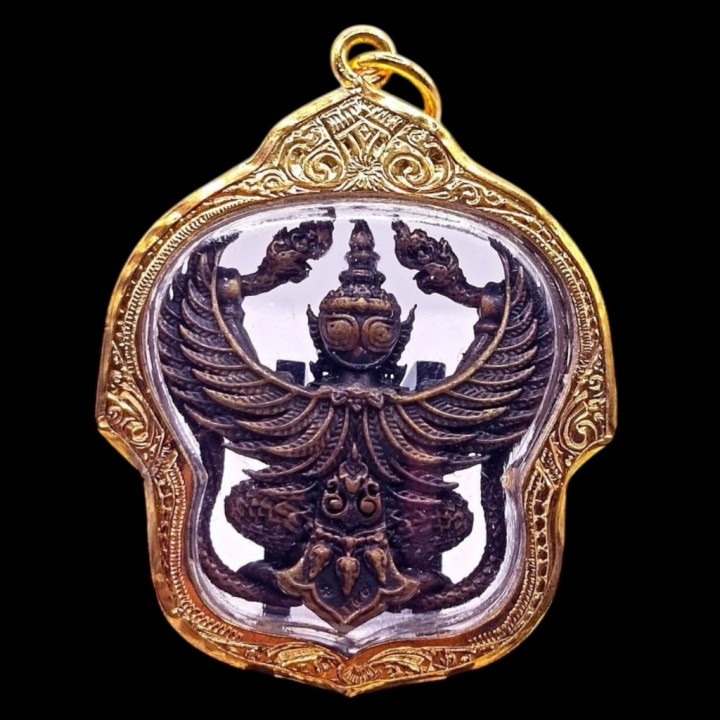 Garuda Phaya Krut Luang Por Phat Copper Amulet