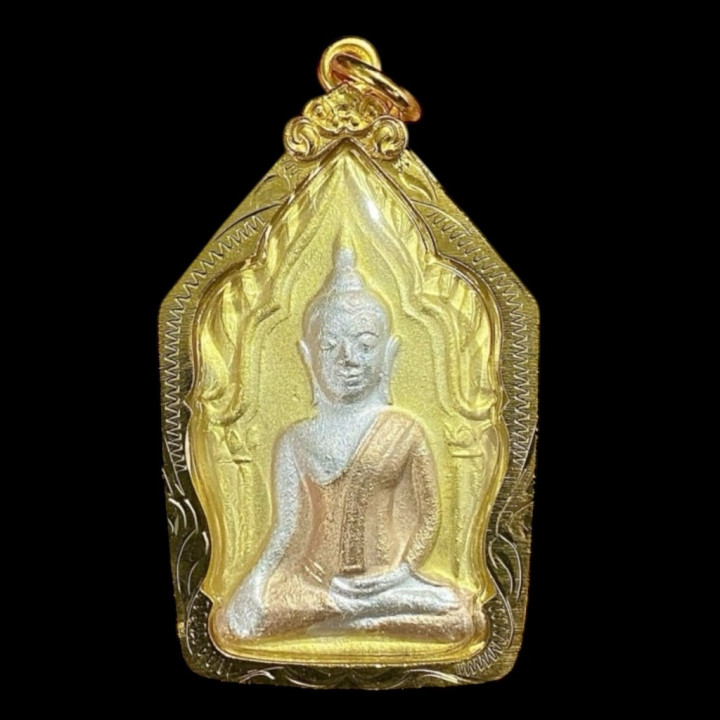 Khun Paen Buddha Amulet Luang Por Poon Gold Plated
