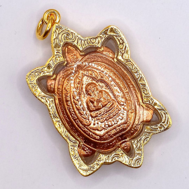 Luang Pu Liew Phaya Tao Ruean Copper Amulet
